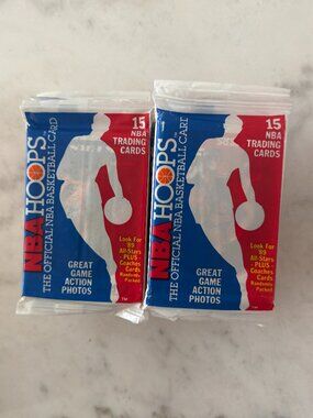 1989 NBA HOOPS SEALED PACK LOT OF 19 VINTAGE BASKETBALL CARDS